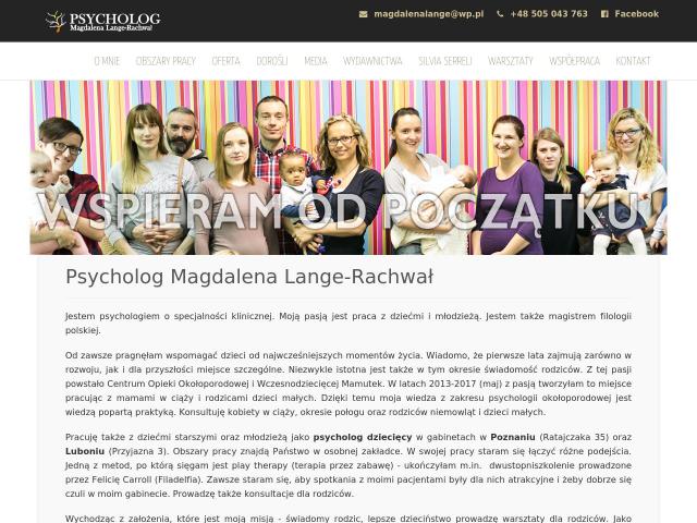 Zobacz Psycholog dziecięcy Magdalena Lange-Rachwał