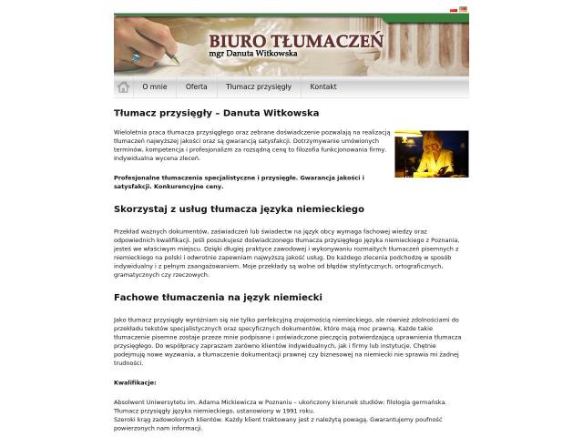 Zobacz Biuro Tłumaczeń Danuta Witkowska