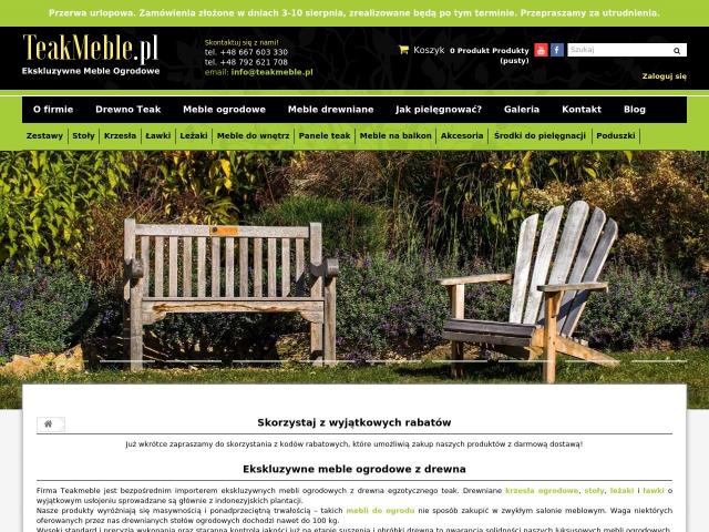 Zobacz MOTYKA MICHAŁ TEAKMEBLE